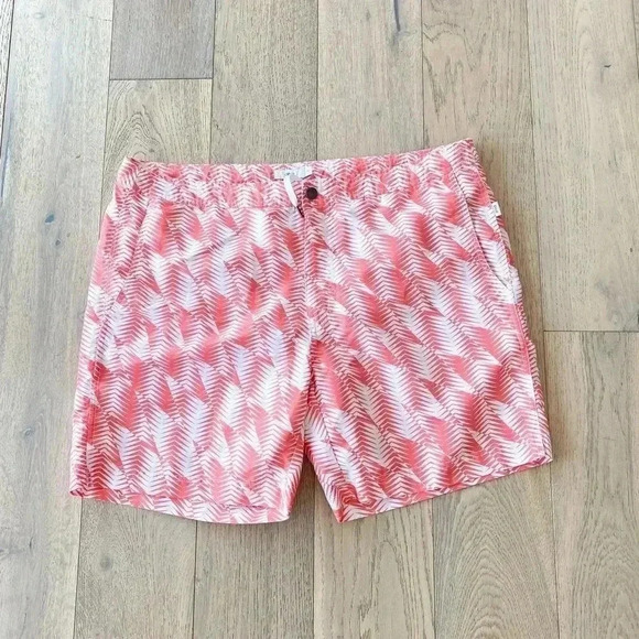 Onia men’s swim trunks orange white size 38 - Picture 2 of 8